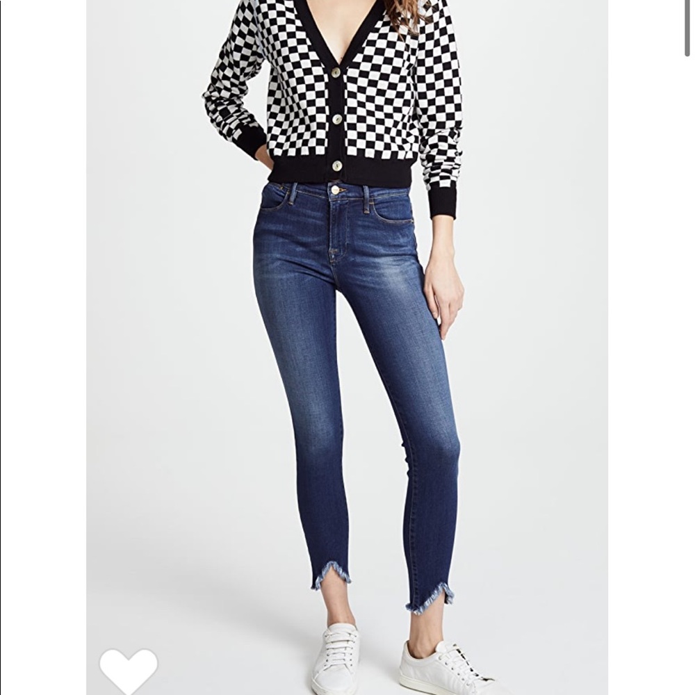 FRAME DENIM｜Le High Skinny Triangle Hem Jeans in Sulham｜ Size 25